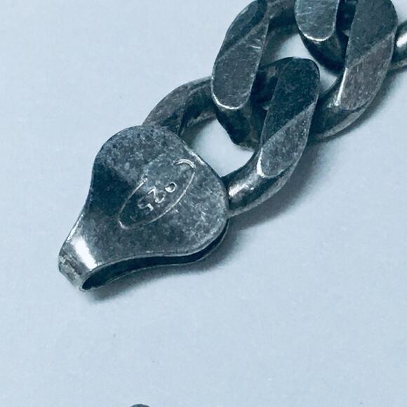 925 Sterling Silver 8mm Italian Solid Figaro Link Chain Necklace - Picture 7 of 9